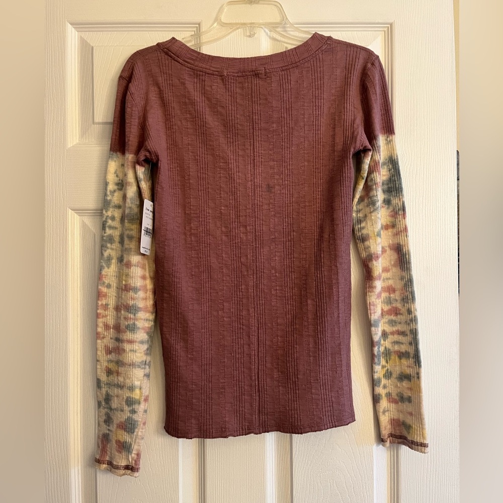 NWT Free People We The Free Misty Mountain Tie-Dye Long Sleeve Top - Picture 4 of 9